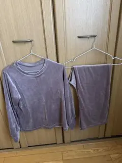 パープルフリースルームウェアセット(びよりんさん)