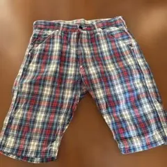 A BATHING APE ラブジェネチェック柄 カーゴショートパンツ XL - メルカリ