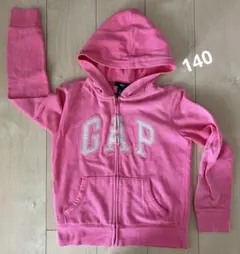 GapKids ピンク ジップアップパーカー