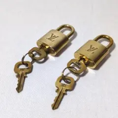 良好　良品　ヴィトン　ゴールド　パドロック　南京錠　カデナ　鍵　2点セット