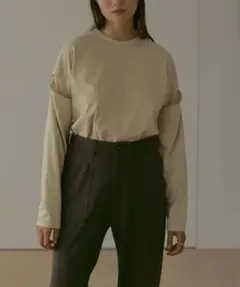 LOEFF ロエフ フィッシュテイル シャツ 白 コットン 長袖 バック
