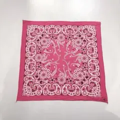 80s ペイズリー　花柄 バンダナ 100%コットン