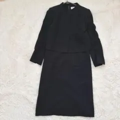 東京ソワール　SOIR PERLE ブラックスーツ　ワンピーススーツ　フォーマル