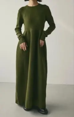 スタイルミキサー コンビネーションフォルム ニットワンピース М マキシ丈 長袖