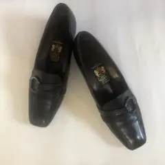 MIHAMA ブラックレザー ローファー