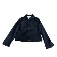 【希少】ダークデニム クロップドジャケットカンボジア産！Lサイズ