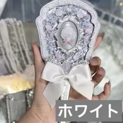 フラワーノーズ　シェルズジュエル　コレクション　ハンドミラー　ホワイト
