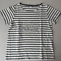 UNIQLO ボーダーTシャツ 半袖 ホワイト ネイビー Mのサムネイル