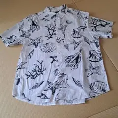 H&M 海洋生物柄 半袖シャツ EUR L