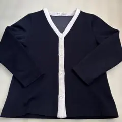 NAGAI LEBEN ネイビー Vネックカーディガン L