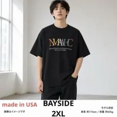 USA古着 USA製 2XL ブラック BAYSIDE ミュージアムTシャツ