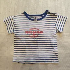 【プチバトー】ボーダーTシャツ 18m/81cm
