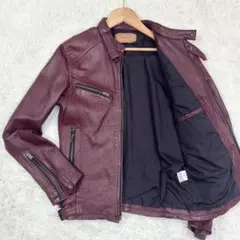美品　ジャックローズ　ラムレザー　シングルライダース　レザージャケット　M