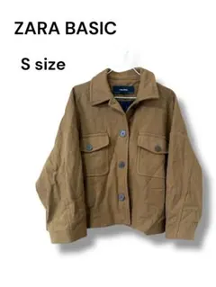 ZARA BASIC ザラジャケットブラウン ミリタリージャケットオーバーサイズ