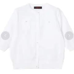 【未使用】CABAN ファインポリエステル ハーフスリーブポケットカーディガン