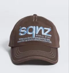 sqnz logo cap / ロゴ ベースボール キャップ刺繍ストリート