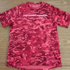 UNDER ARMOUR Tシャツ 赤系 迷彩 XL