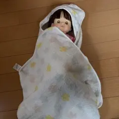 フード付きおくるみ 日本製 綿100% 星柄 82×82cm ベビー