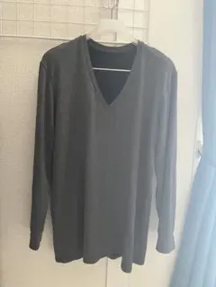 ユニクロ　ヒートテックエクストラウォームVネックT（9分袖・極暖）　メンズ　L