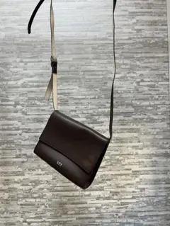 Lui's ダークブラウン レザー ショルダーバッグ