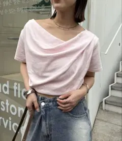 mystic オフショルTシャツ(ピンク)のサムネイル