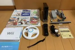 【値下げ交渉承ります】Nintendo Wii 黒 本体 + ゲームソフトセット