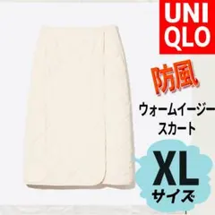 UNIQLO 防風ウォームイージースカート XL ナチュラル ピンク
