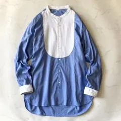 45R 薄オックスの908ビッグーグーシャツ ホワイト 2ゆったり 刺繍ボタン 45R⭐️薄オックスの908ビッグーグーシャツ ホワイト⭐️サイズ4