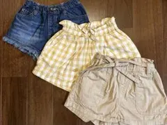 ショートパンツ　90㎝　3点セット　春夏秋　BREEZE 綿100%