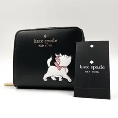 【新品同様】 ケイトスペード ディズニー マリーちゃん 折り財布 ブラック レア
