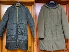 美品　リバーシブルダウンジャケット　pink adobe L