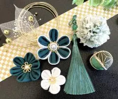 成人式 卒業式髪飾り ちりめん細工