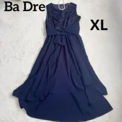 【美品】Ba Dre ネイビー レーストップ フロアレングスドレス パーティー
