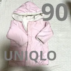 UNIQLO ピンク フリースアウター 90cm コート ジャンパー 冬物フード