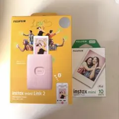 未使用 instax mini Link2 ソフトピンク チェキ　フィルム付き