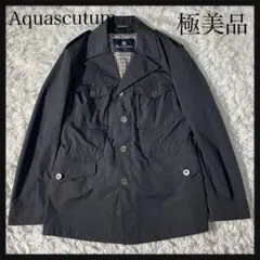 [極美品]Aquascutum ステンカラーコート ライナー付き クラブチェック