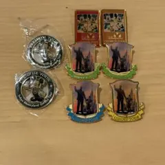 ディズニー ガイドツアーピンバッジ、クリップセット