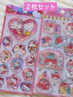 【美品！希少！】ハローキティ、マイメロディ　ウォーターシール　二枚セット