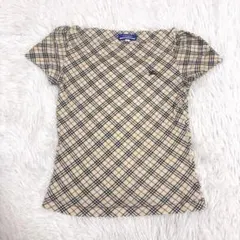 BURBERRY BLUE LABELノバチェック トップス ロゴ刺繍 半袖