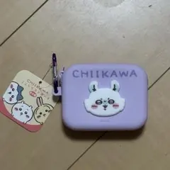 【最安値】ちいかわ　ミニシリコンポーチ　モモンガ　紫色　パープル　カラビナ付き