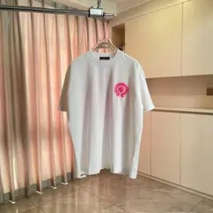 ホワイト Tシャツ ピンク
