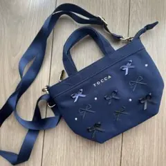 TOCCA ショルダーバッグ ネイビー リボンのサムネイル
