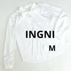 【イング】INGNI ボウタイブラウス 長袖　ホワイト Mのサムネイル