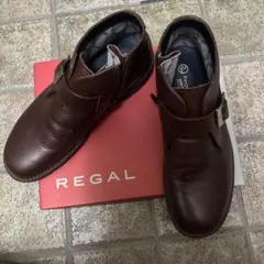 Regal Walker ブラウンレザーブーツ バックル付き26cm