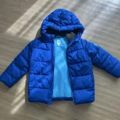 GAP青の中綿ダウンコート フード付き