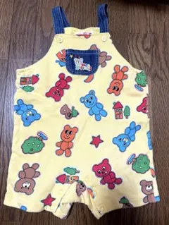 ホットビスケッツ オーバーオール 総柄 ビンテージ 黄色 イエロー