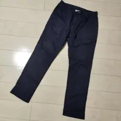 Gramicciネイビー ワークパンツ ゴムウエスト コットン混紡L