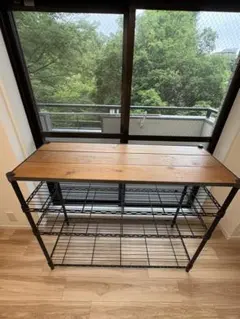 ERECTA 木製天板付き スチールラック メタルラック 収納棚のサムネイル