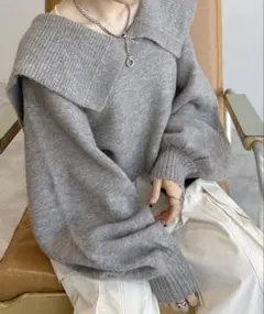 w closet グレー ニット