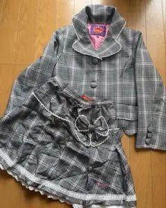 入学式　卒園式　フォーマルセットアップ130 女の子　チェック